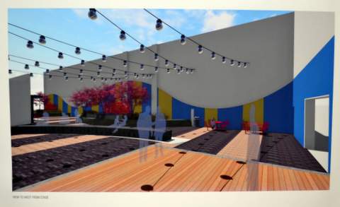 Pocket Park Concept as Viewed from the Stage