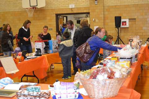 Surveying the Silent Auction Table