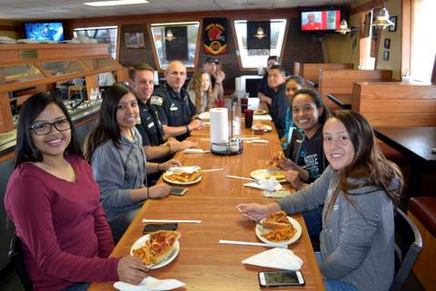 Students Enjoy a Unique Pizza Hut Lunch
