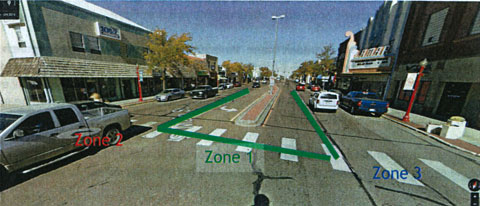 View of Zones to be Set for Construction on Main Street