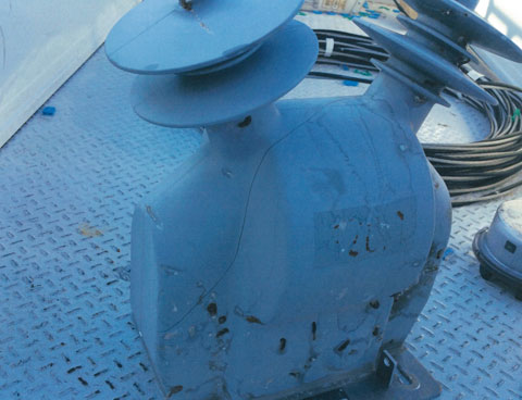 Hairline Crack in Steel Casing